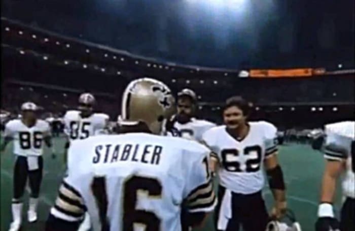 Former New Orleans Saints quarterback Ken Stabler (16). Credit: nosaintshistory.com